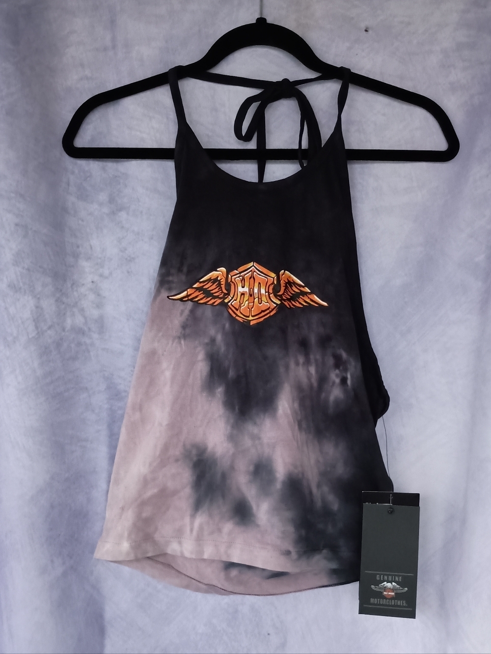 Harley-Davidson Tie Dye Halter Tank Top Women’s Biker Y2K NWT